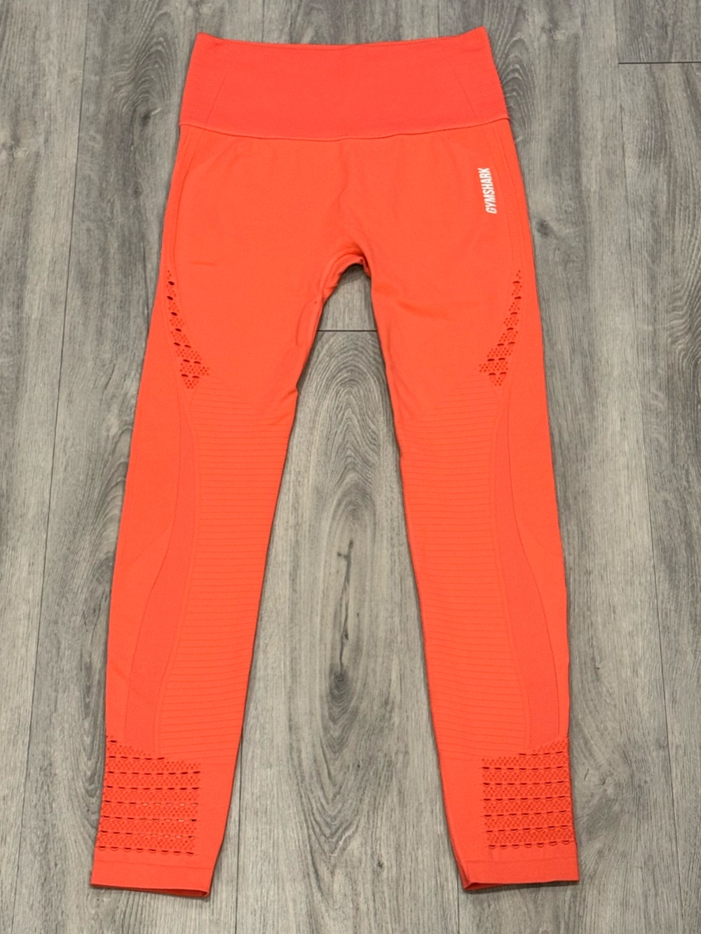 Gymshark Athletic Coral-Orange Vital Seamless Workout Yoga Leggings
